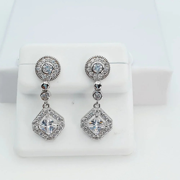 "925 Sterling Silver Cubic Zirconia Earrings, U19254851 - Picture 5 of 11